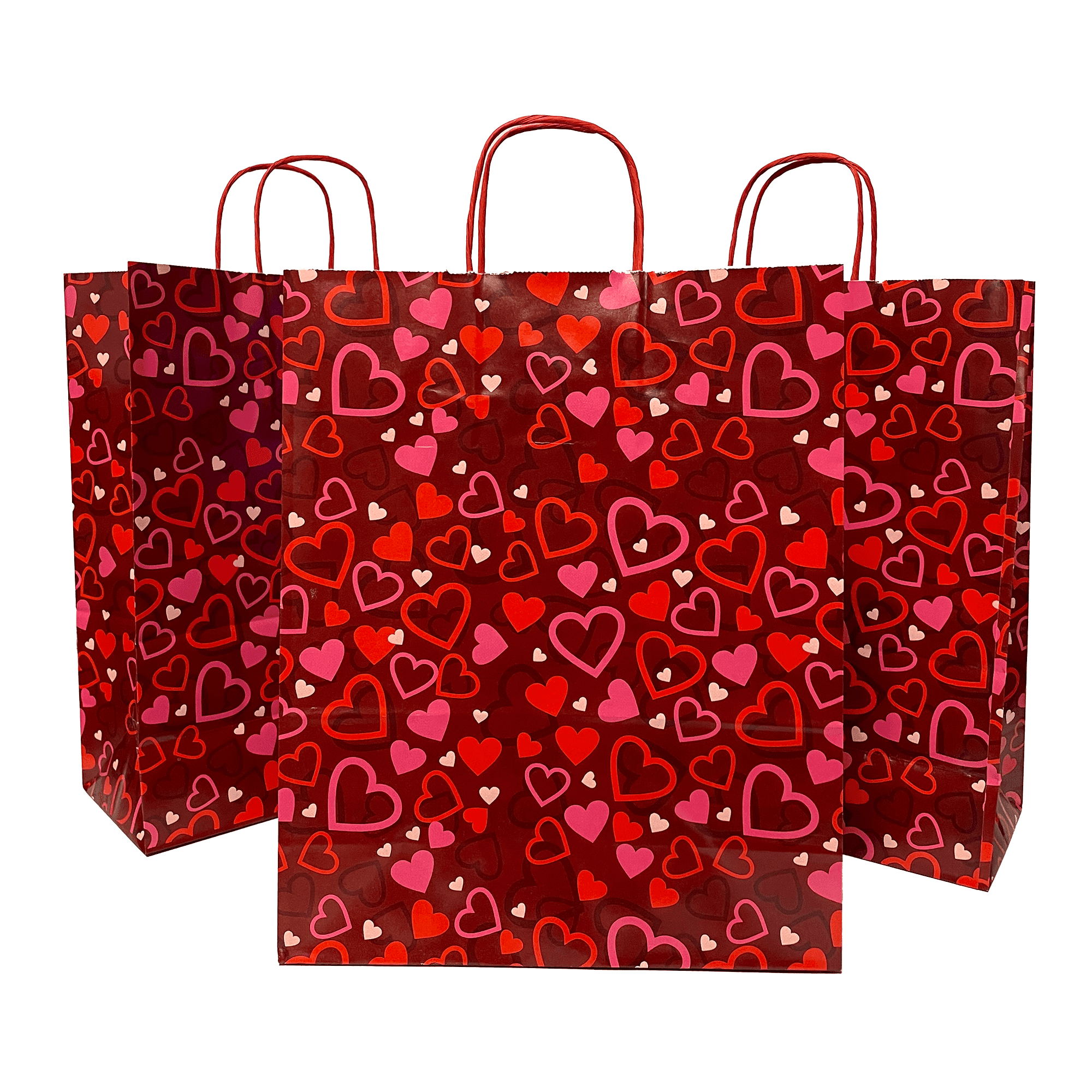 SACOȘĂ KACR 25*11*31 CMR ROSU INIMI CU LĂCUIRE TOTALĂ (200 buc) - imagine 5