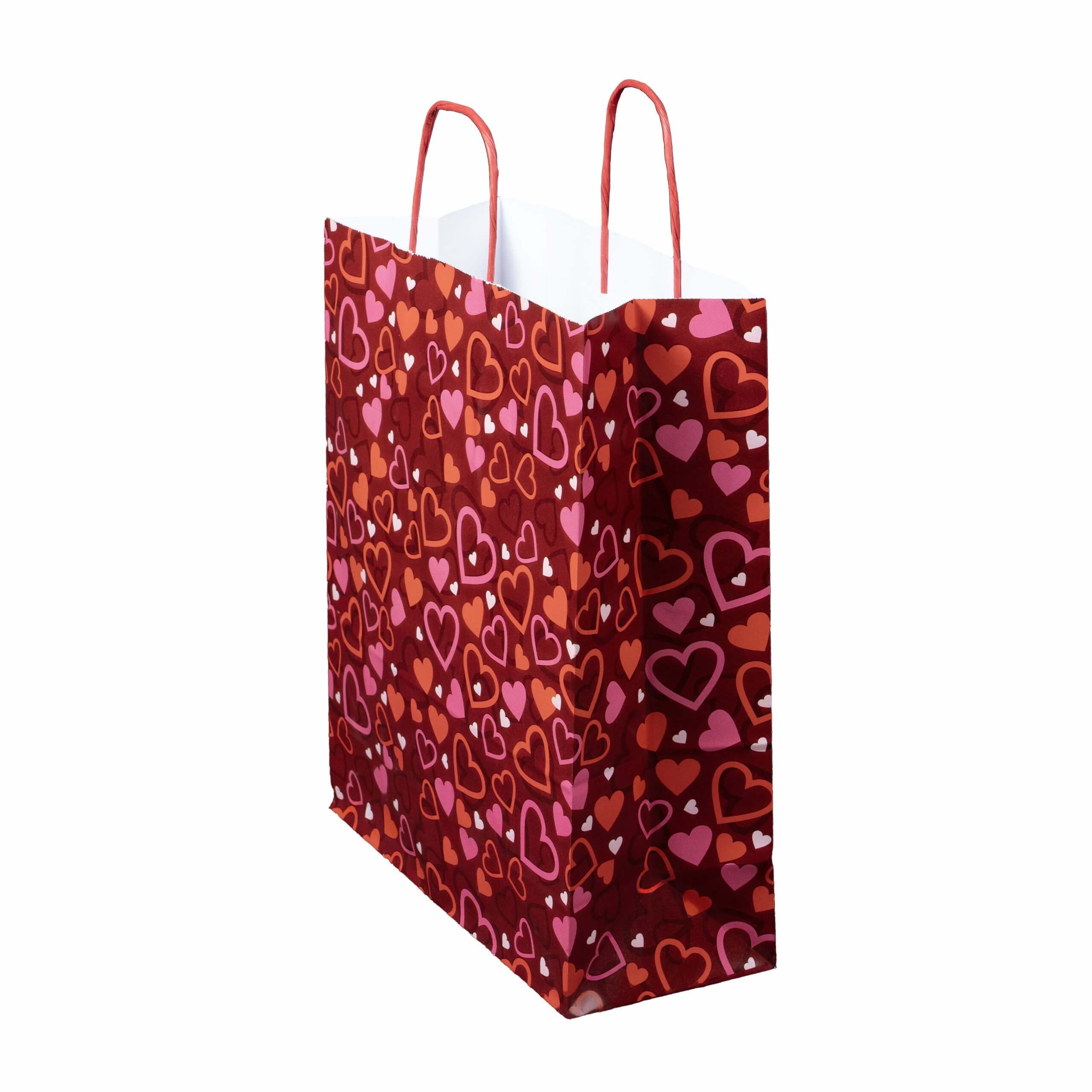 SACOȘĂ KACR 25*11*31 CMR ROSU INIMI CU LĂCUIRE TOTALĂ (200 buc) - imagine 3